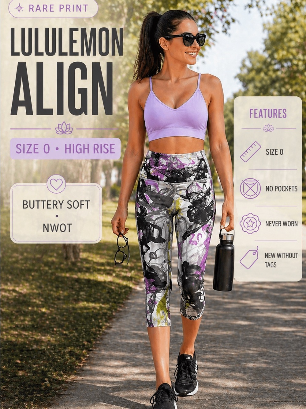 Lululemon Align Leggings Size 0 High Rise Buttery Soft Yoga Pants NWOT Gift